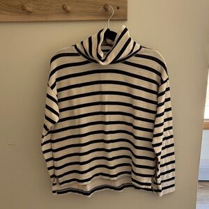 J.Crew vintage stripe cotton sweatshirt size medium.